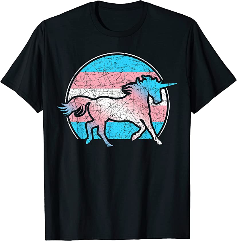 Trans Pride Flag Gift Magical Animal Unicorn Transgender T-Shirt