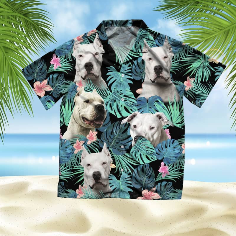 Felacia Dogo Argentino Summer Leaves Hawaii Shirt Ha76067