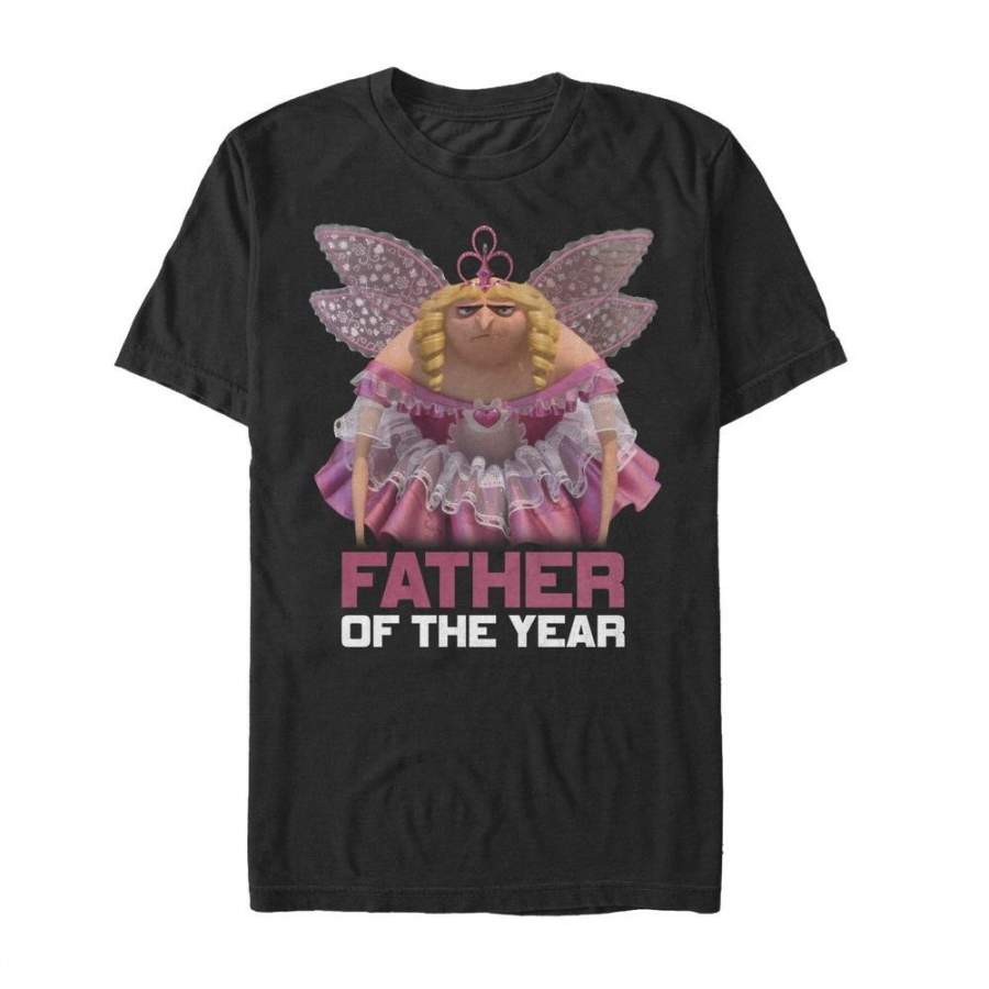 Despicable Me Men’s Father of the Year Fairy Gru  T Shirt Black