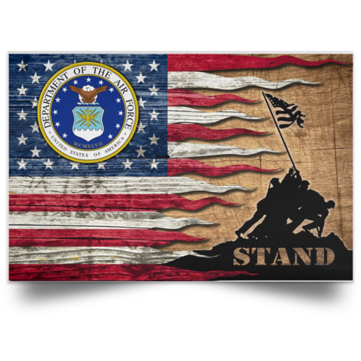 us-air-force-stand-for-the-flag-satin-landscape-poster-voguevaliantaz