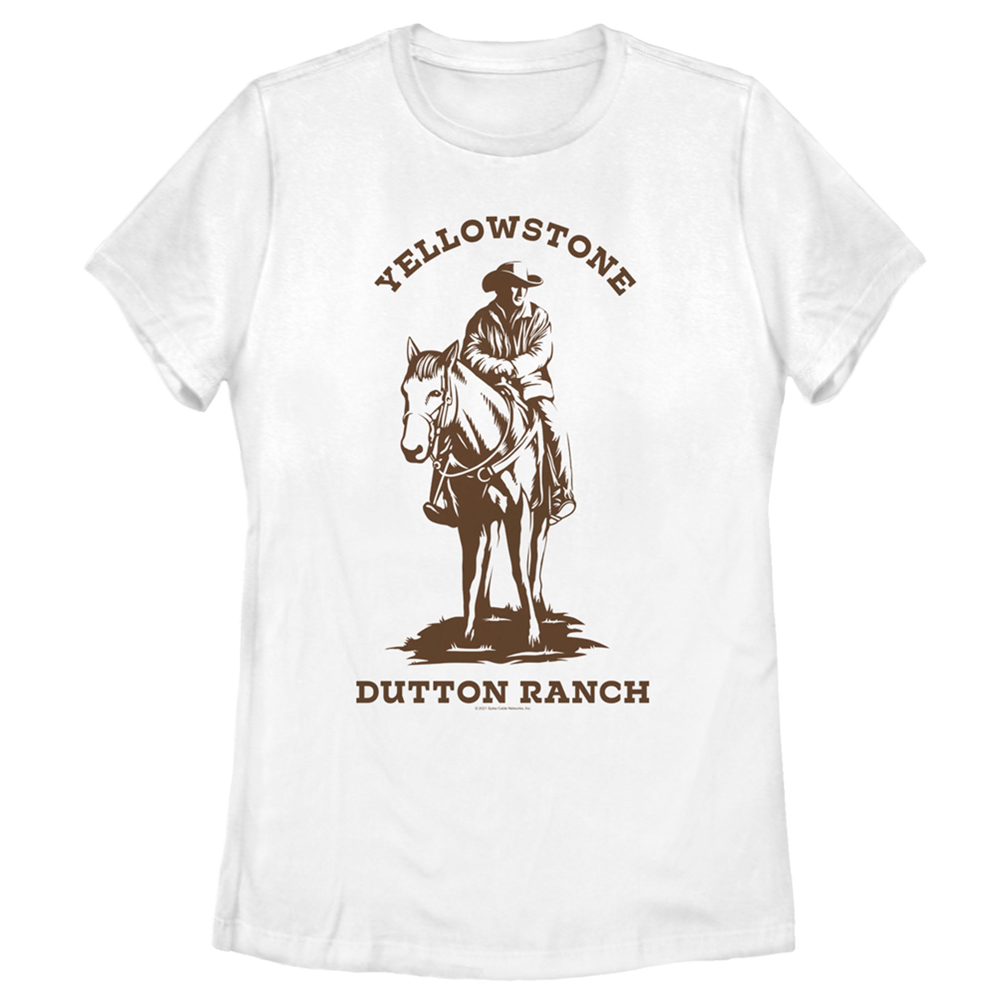 Women’S Yellowstone Brown John Dutton Riding Horse T-Shirt