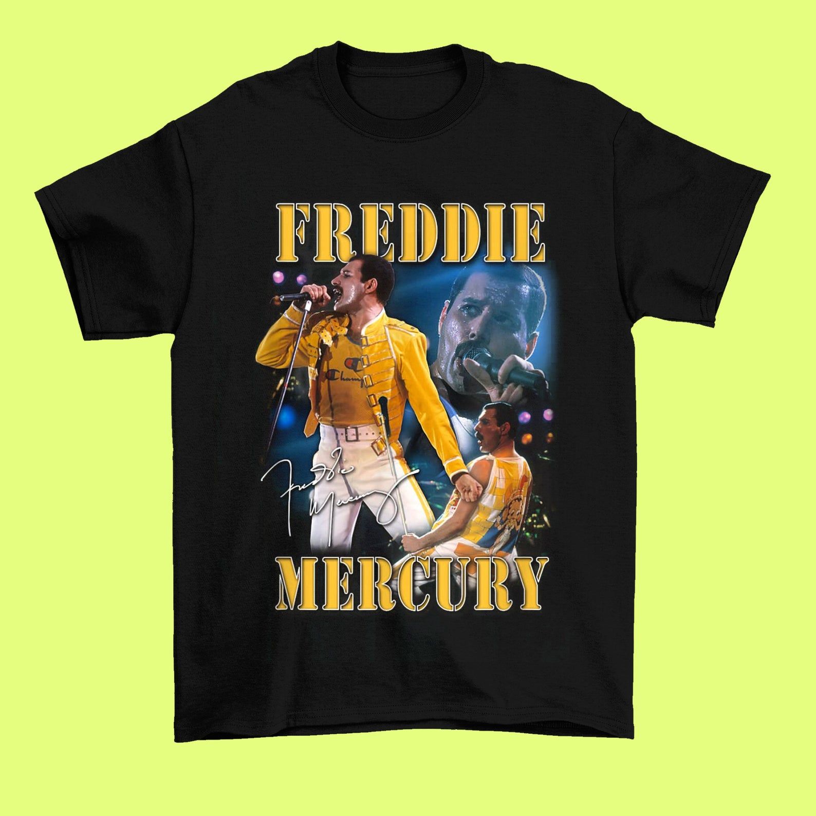 Freddie Mercury Shirt Freddie Mercury Live Homage Champion T-Shirt ...