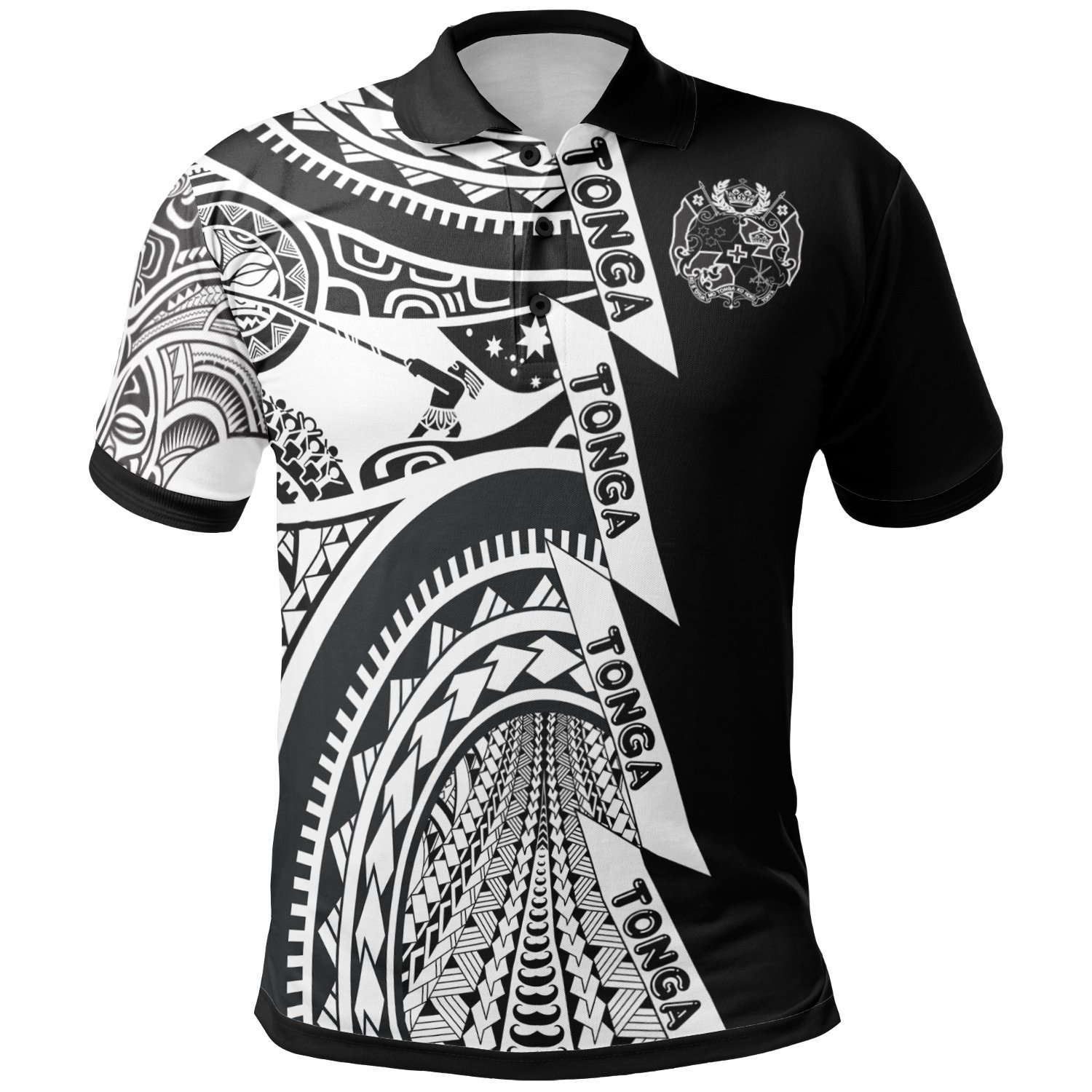 Polynesian Tonga Polo Shirts - Maui Moana Tattoo with Seal Tonga - BN17 ...