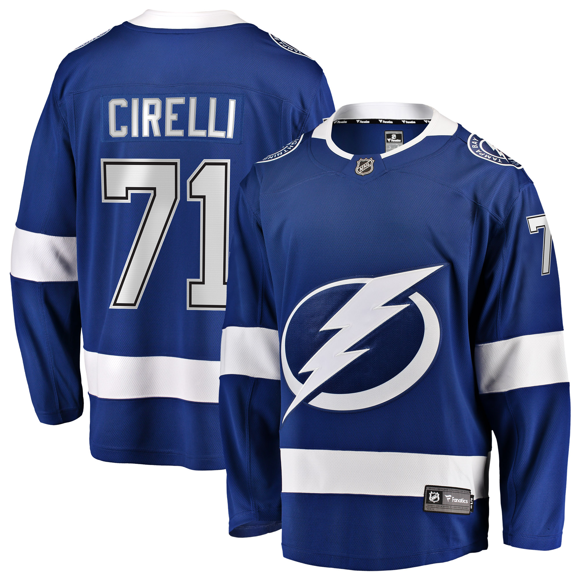 Anthony Cirelli Tampa Bay Lightning Branded Home Breakaway Player Jersey – Blue