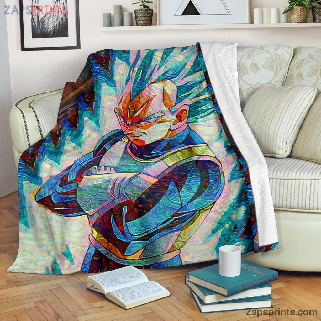 Blazing Vegeta Dbz Blanket