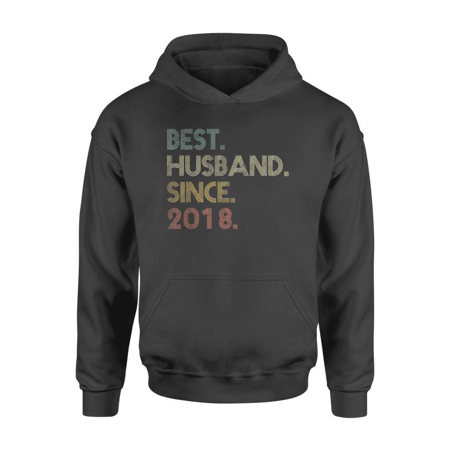 Mens Best Husband Since 2018 Epic Couple 2nd Wedding Anniversary – Standard Hoodie