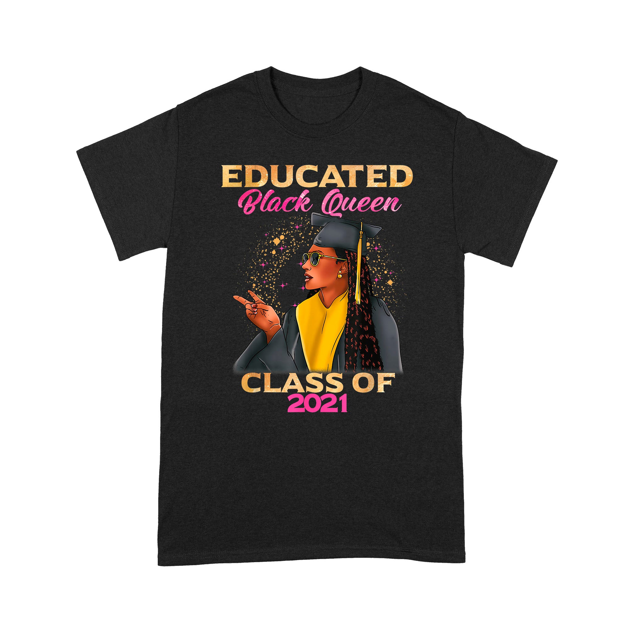 Class Of 2021 Gift Graduation Black Queen Seniors Locs – Standard T-Shirt