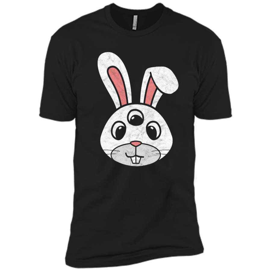 Cute 3-Eyed Easter Bunny Shirt – Retro Funny & Creepy!1 Next Level Premium Short Sleeve Tee