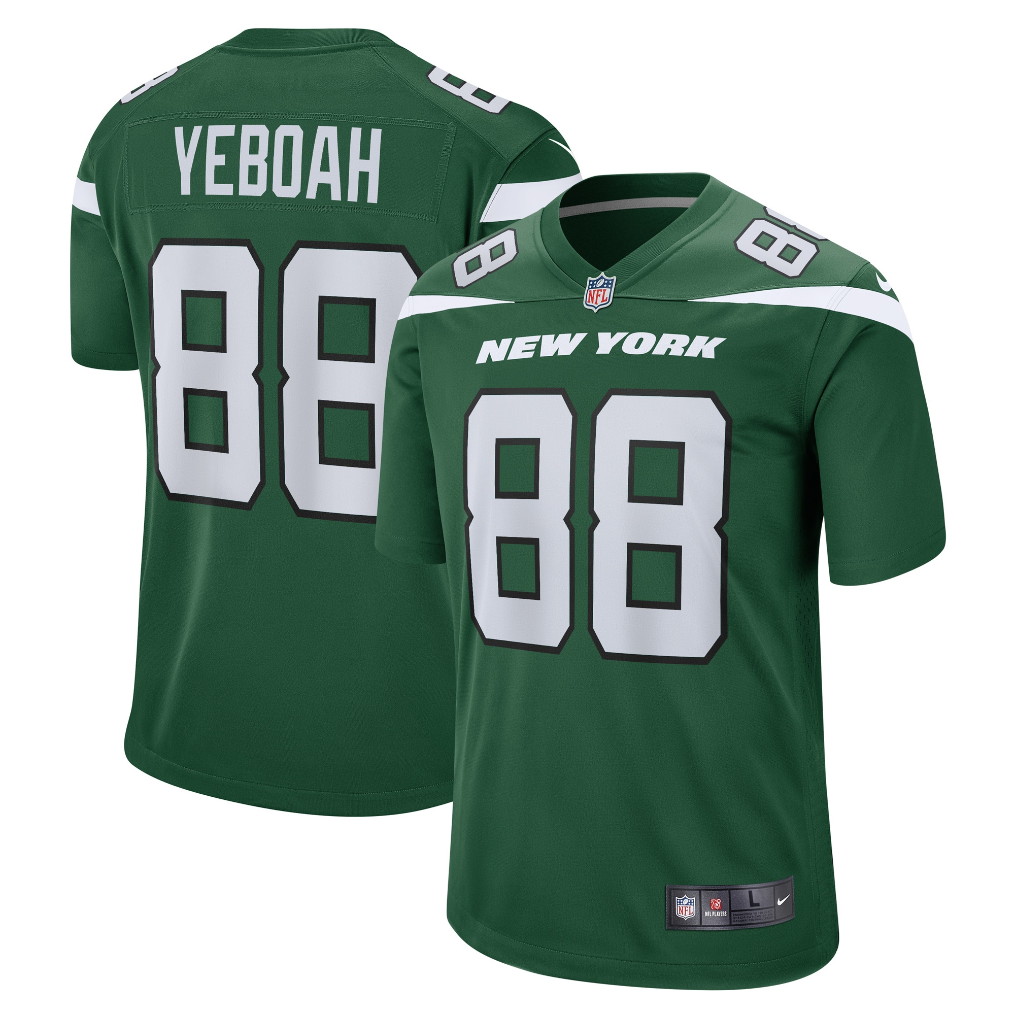 Kenny Yeboah New York Jets Game Player Jersey – Gotham Green