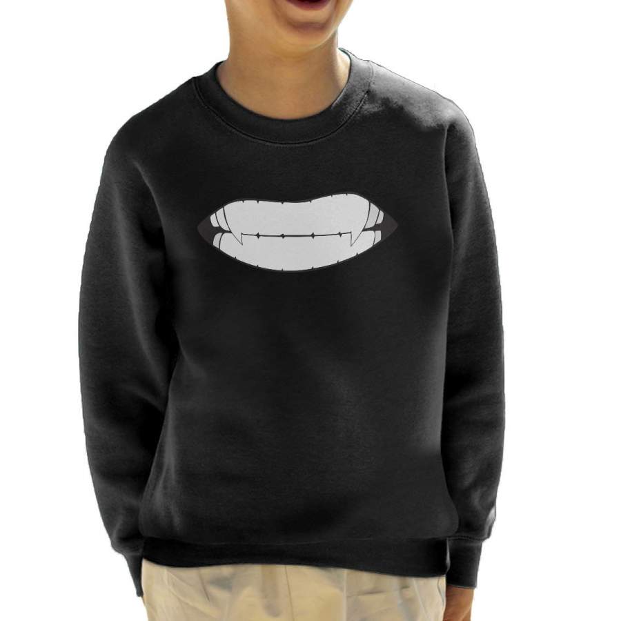 Japanese Manga Vampire Teeth Baring Kid’s Sweatshirt