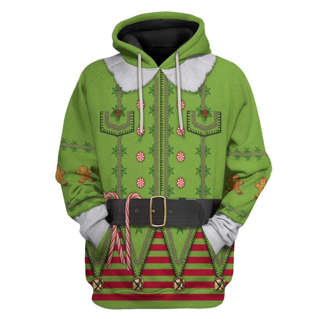 Casespring 3D Mens Ugly Christmas Elf Custom Hoodie Apparel