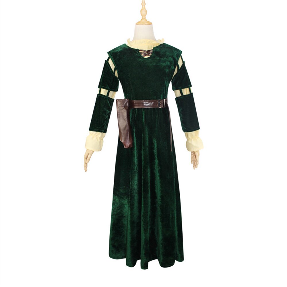 Brave Merida Dresses cosplay Princess Merida Cosplay Costume Halloween Costumes Lady Cartoon Anime Dress Uniform alx