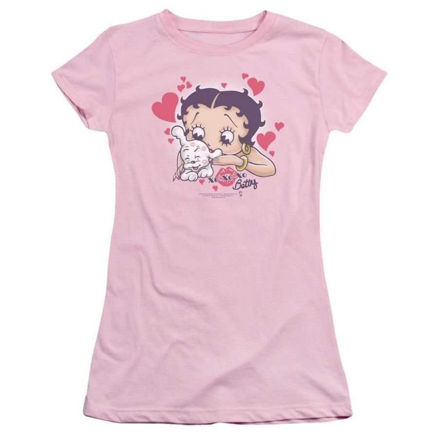 Betty Boop Puppy Love Juniors T-Shirt