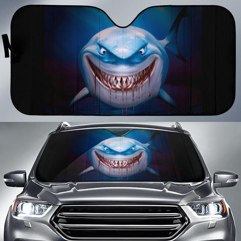 Shark Funny Car Sun Shade 3D Printed Car Windshield Accessories