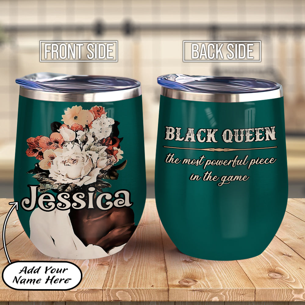 Personalized Black Queen Acaa0807005Z Wine Tumbler