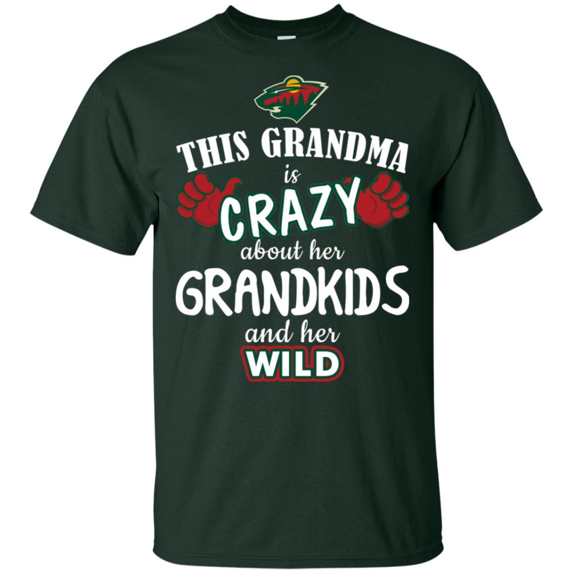 Grandma Is Crazy About Her Grandkids And Her Minnesota Wild Tshirt