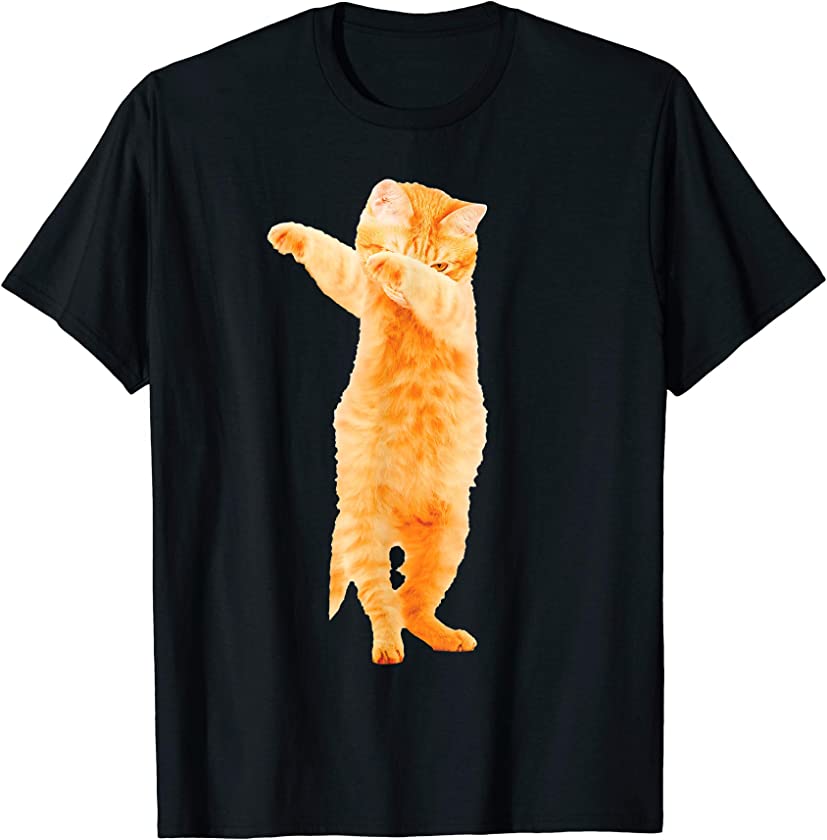 Dabbing Cat Kitten Funny Dab Dance Kitty Funny Gift T-Shirt