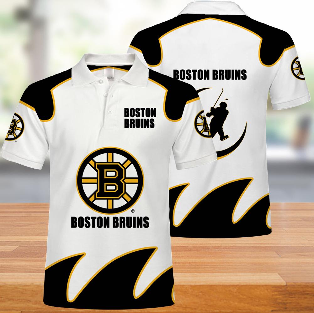 Boston Bruins Button Up Polo Shirt