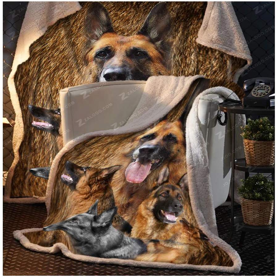 Zalooo – Blanket – Dog – German Shepherd  Face