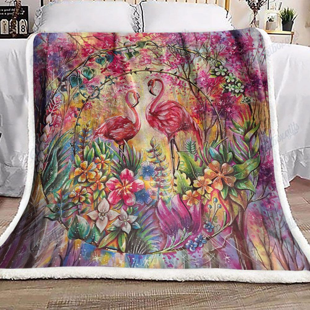 Flamingo Flower Gs-Cl-Kc1707 Fleece Blanket