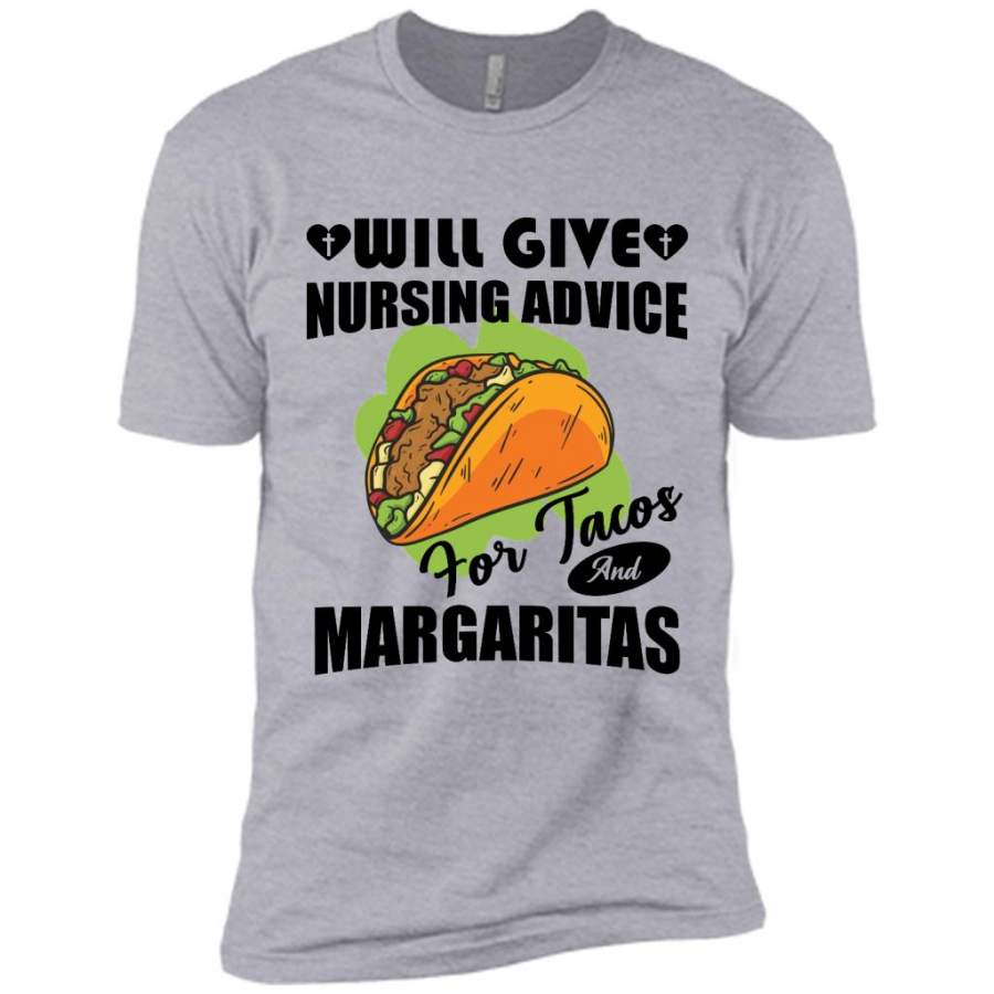 Will Give Nursing Advice For Tacos And Margaritas (w) – Canvas Unisex USA Shirt