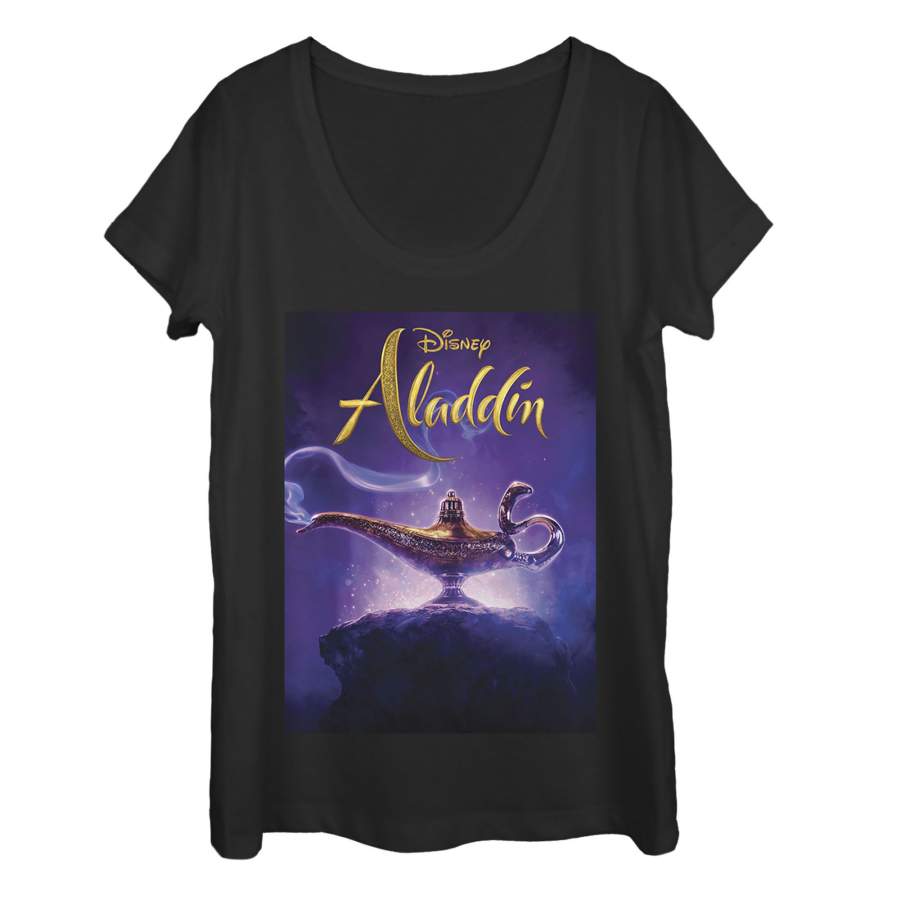 Aladdin Women’s Movie Poster Magic  Scoop Neck