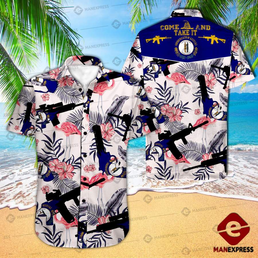 Kentucky United Patriot Three Percenter Hawaiian Shirt Ha52615