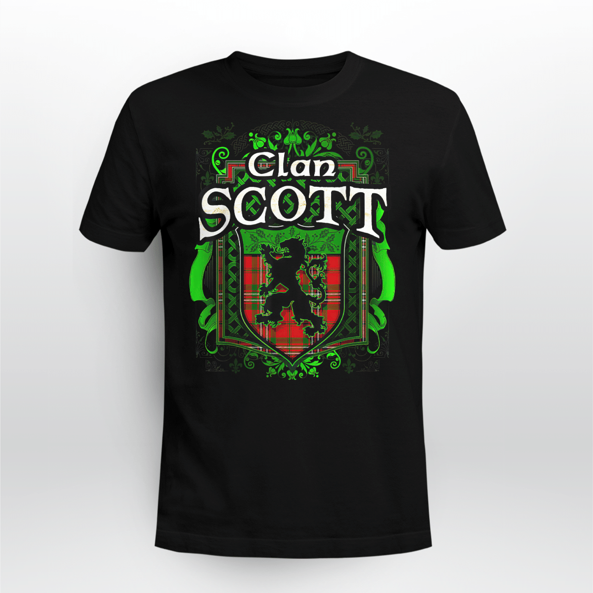 Scottish Surname Clan Scott Tartan Lion Crest Shirt