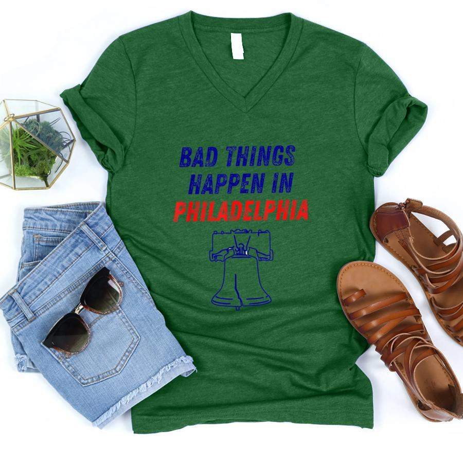 Bad Things Happen in Philadelphia Liberty Bell Tee  V-Neck