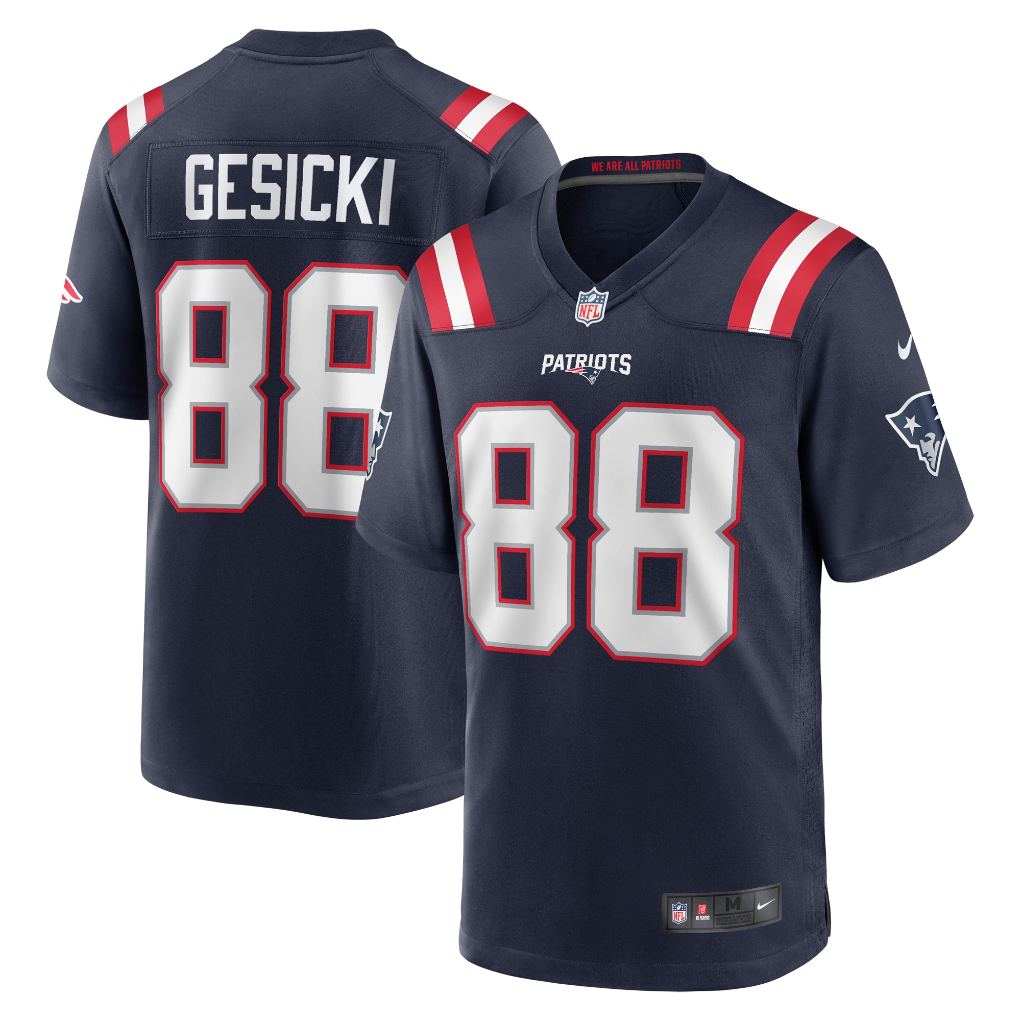 Men’s New England Patriots Mike Gesicki Navy Game Jersey