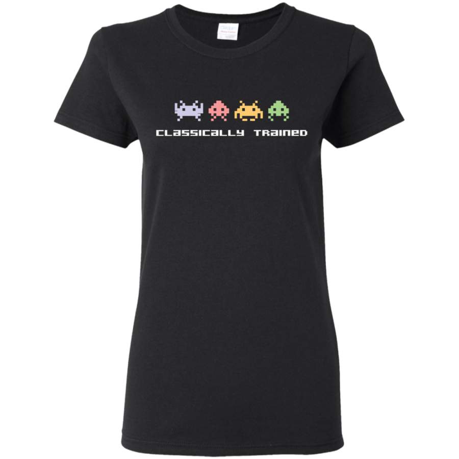 AGR Classically Trained – 80s Video Games Womens T-Shirt