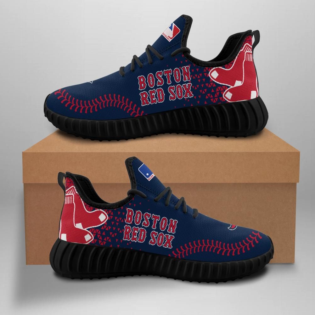 Boston Red Sox Unisex Sneakers New Sneakers Custom Shoes Baseball Yeezy Boost