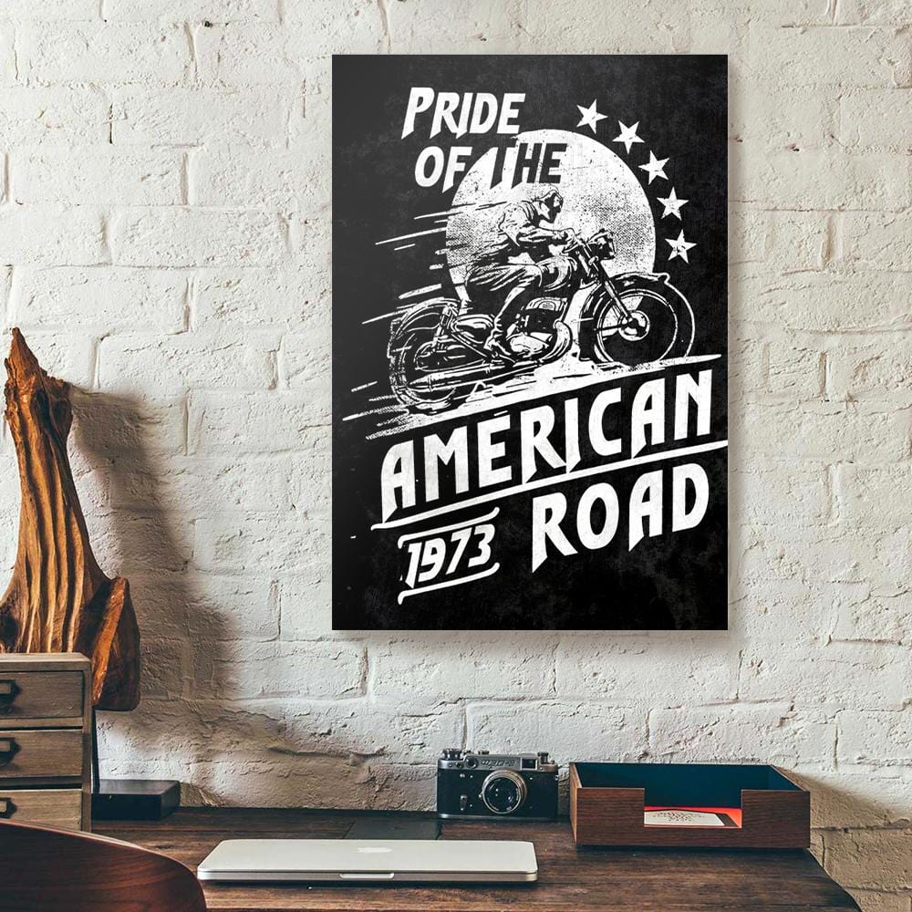 Canvas Artwork Ride Of The American Road Biker Canvas Wall Art Home Decoration