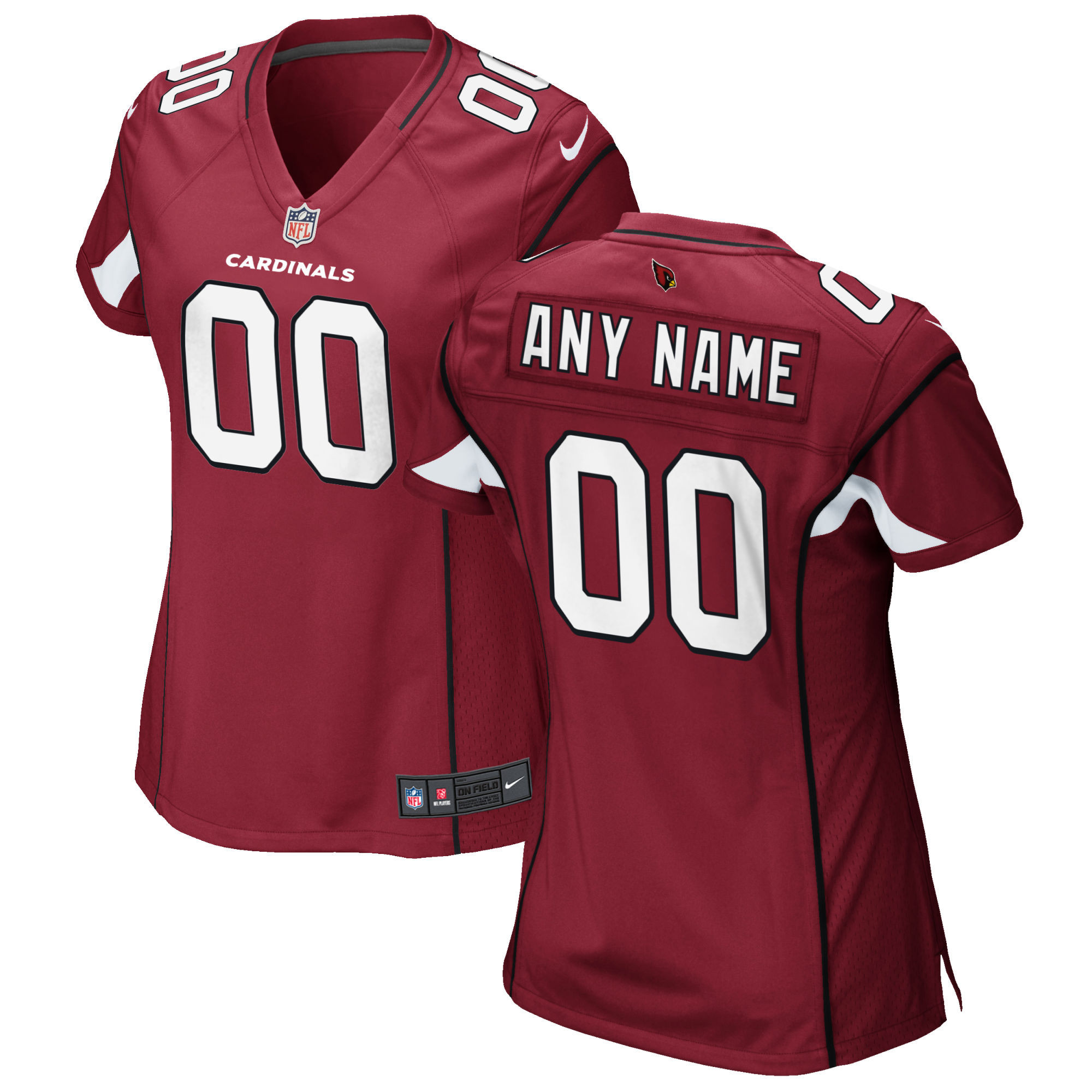 Arizona Cardinals Womens Custom Game Jersey Cardinal Custom Jerseys NFL