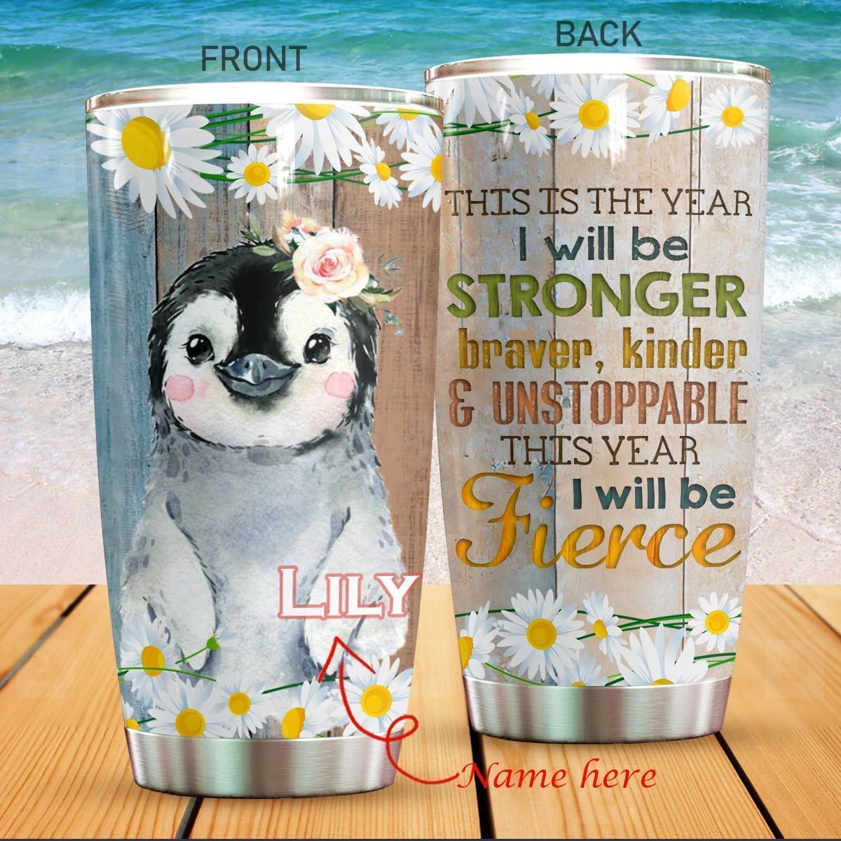 This Is The Year Penguin Personalized Stainless Steel Tumbler Travel Customize Name, Text, Number, Image Hhc0501584