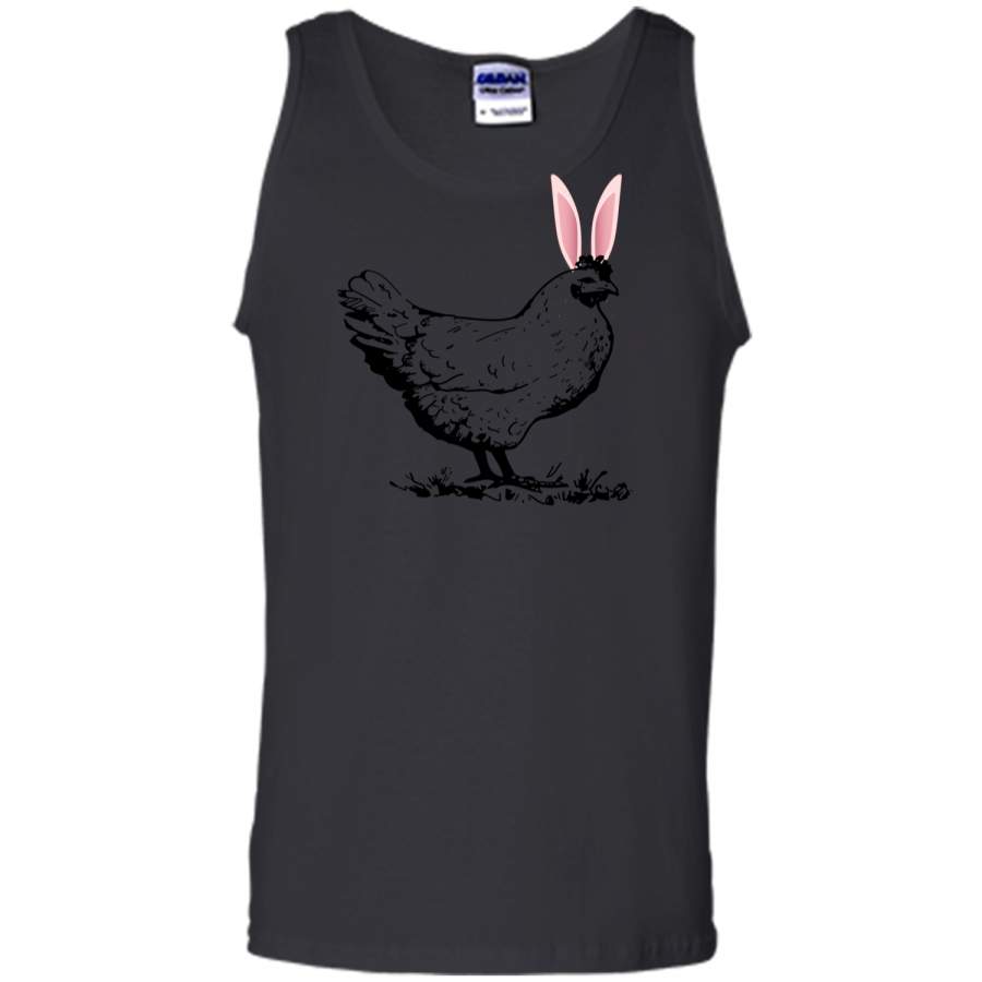 Chicken Hen Easter Bunny Rabbit Ears Funny T-Shirt Tee Tank Top