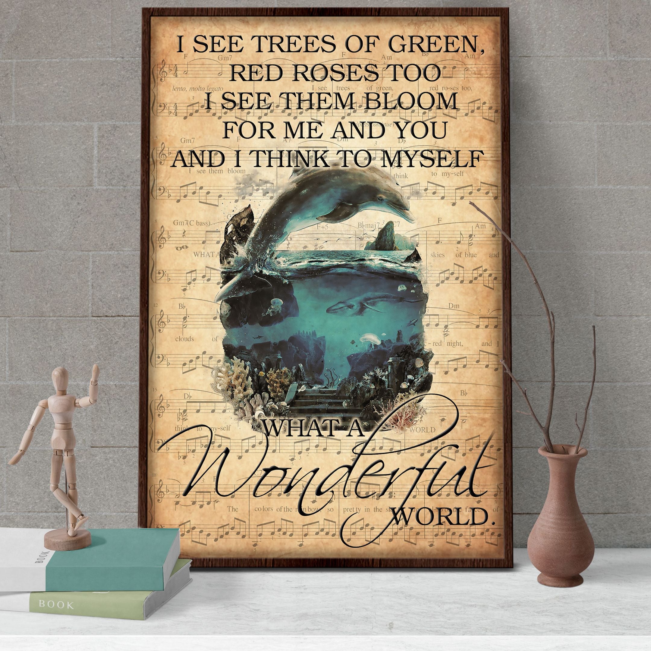 B1005 I See Trees Of Green Dolphin Poster & Canvas