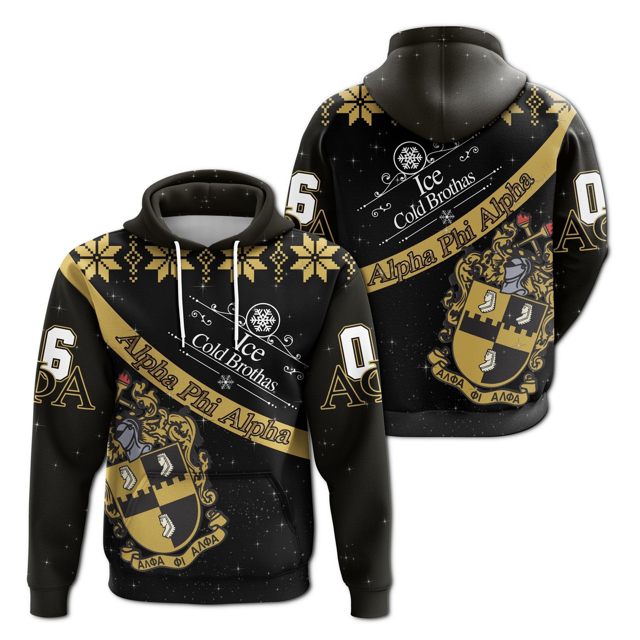 Fraternity Hoodie – Alpha Phi Alpha Ice Cold Brothas Christmas Pullover