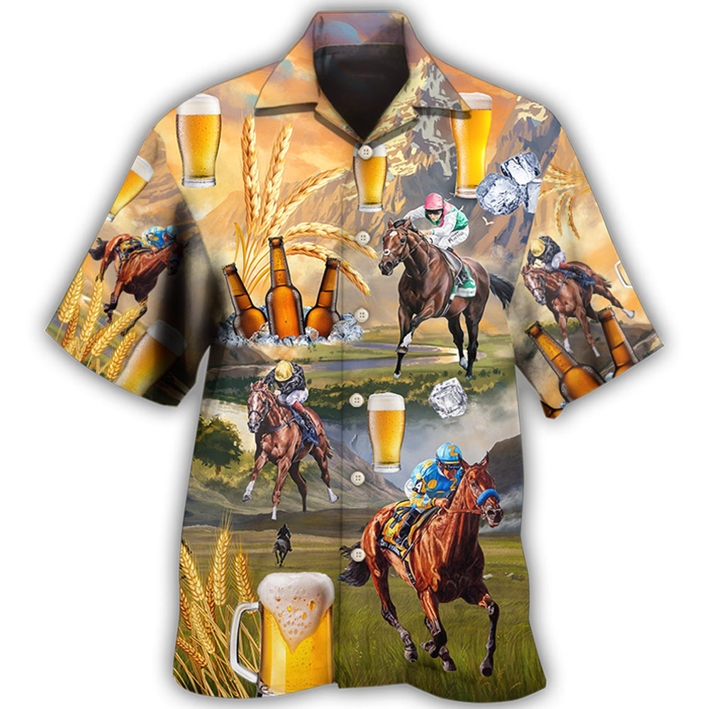 Beer And Horse Racing On The Steppe Hawaii Shirt Ha93112