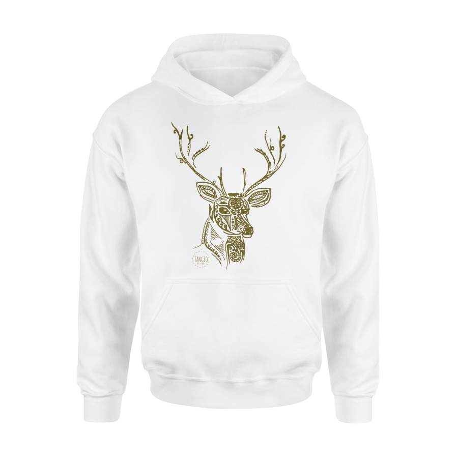 Christmas Gift Idea Gold Reindeer Tangio Design – Standard Hoodie