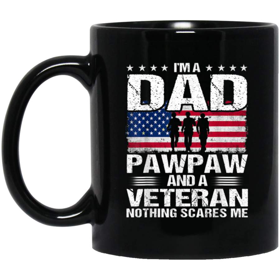 I Am A Dad A Pawpaw And A Veteran T Shirt Fathers Day Mug Gift