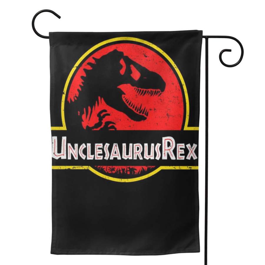 2 Pcs Garden Flag Unclesaurus Rex Horizontal Poster 12.5″x18″ -Mothers Day, Birthday Gifts for Mom, Dad, Wife, Husband, Daughters, Grandma, Friends