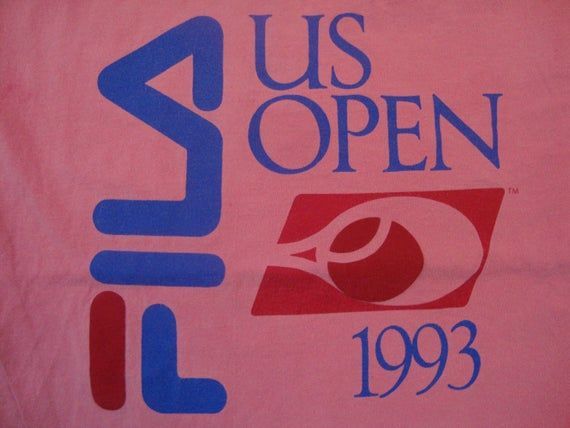 Vintage 90 S Fila Sports Apparel Us Opening 1993 Tennis Pink Shirt