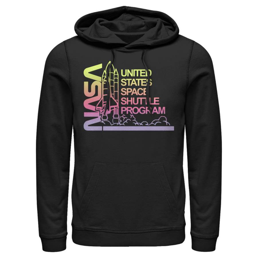 NASA Men’s Ombre Sunset Shuttle Program  Lightweight Hoodie