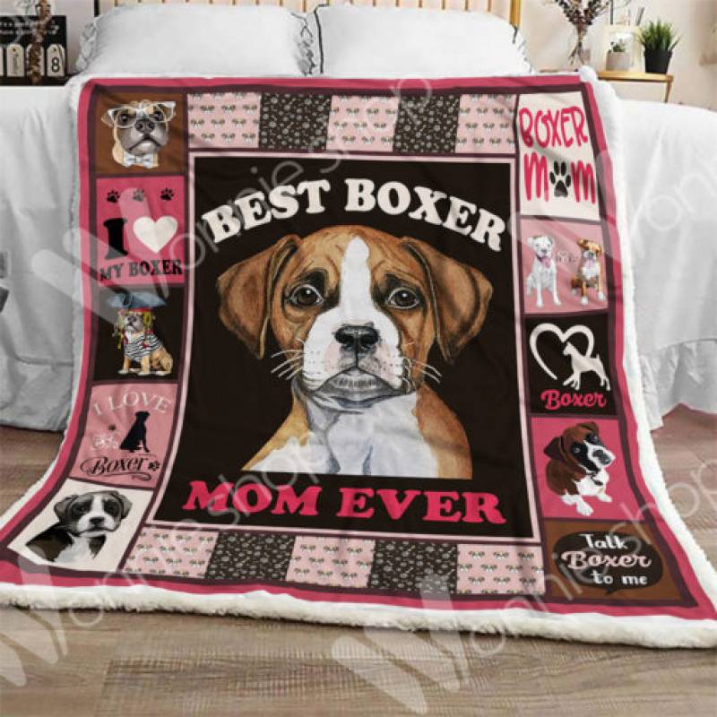 Boxer Dog Mom Sherpa Blanket OCT15001 70O57