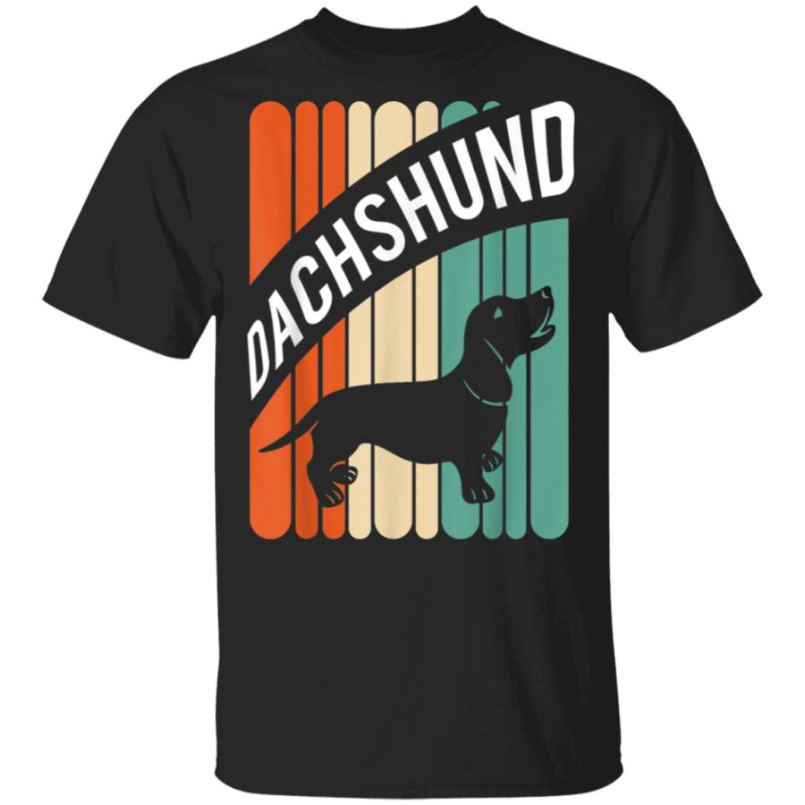 Dachshund Dog Vintage Retro Tee Dachshund Mom Dad Gifts TShirt