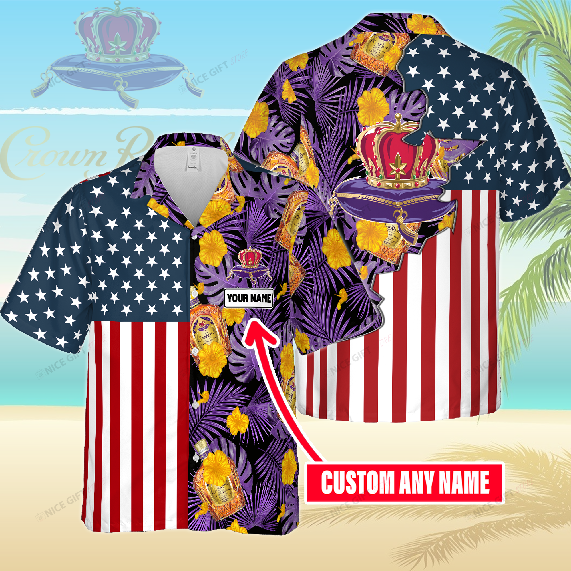 Crown Royal Custom Name Hawaiian Shirt 3Hs-J9D5