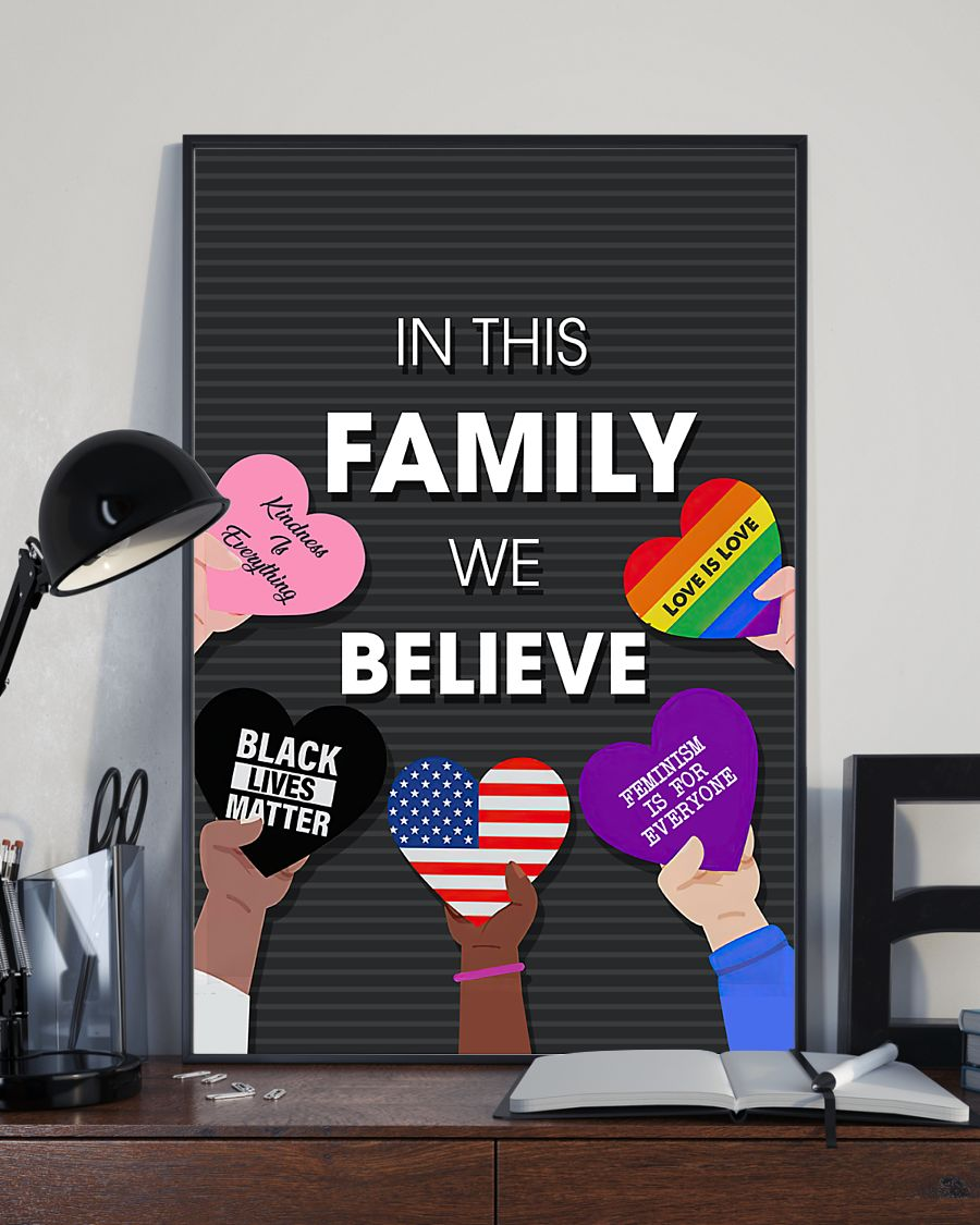 In My Family We Believe Black Lives Matter Love Is Love Science Is Real Lgbt Poster Room Home Decor Wall Art Gifts Idea – Mostsuit