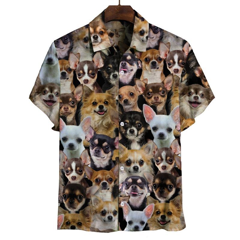 Chihuahua Great Black Awesome Design Unisex Hawaii Shirt For Men And Women Ha47616