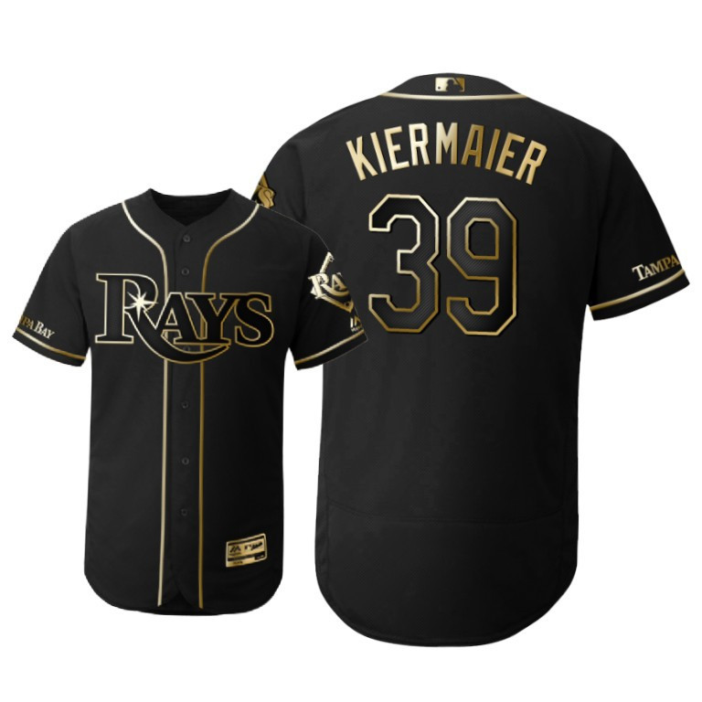 Tampa Bay Rays #39 Kevin Kiermaier MLB 2019 Golden Brandedition Black Jersey Gift For Rays Fans